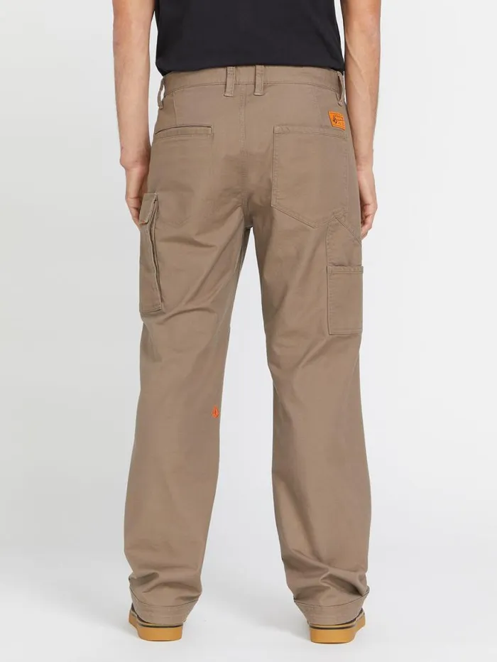 Volcom Workwear Caliper Relaxed Work Pants 8211 Brindle Mens Volcom Pants