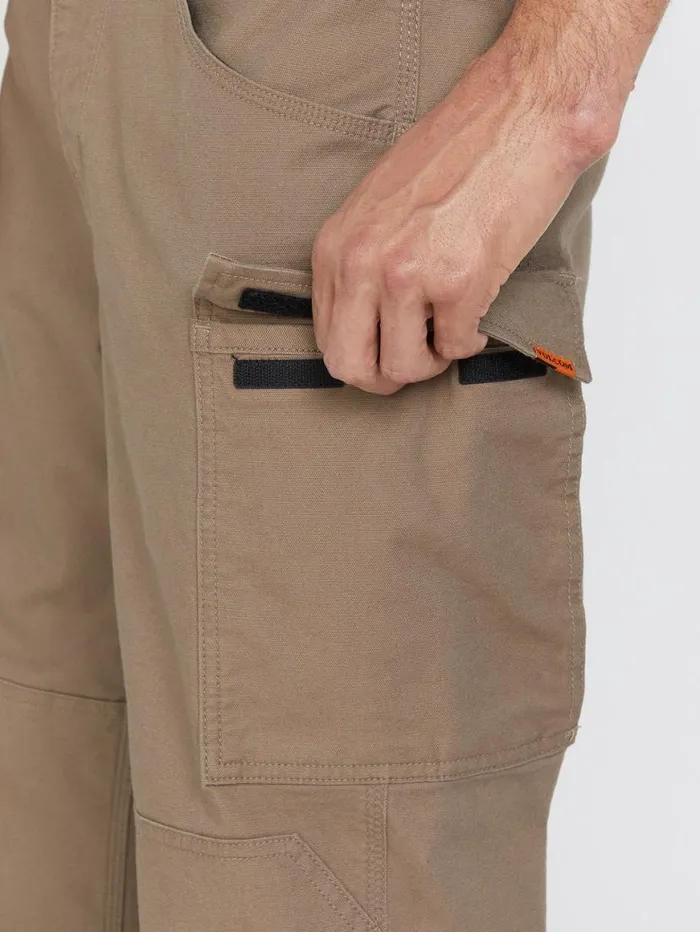 Volcom Workwear Caliper Relaxed Work Pants 8211 Brindle Mens Volcom Pants