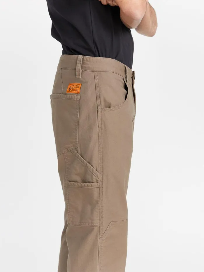 Volcom Workwear Caliper Relaxed Work Pants 8211 Brindle Mens Volcom Pants