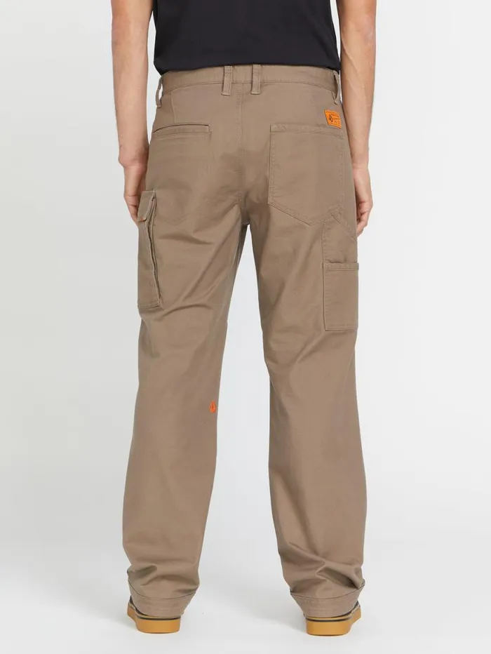 Volcom Workwear Caliper Relaxed Work Pants 8211 Brindle Mens Volcom Pants