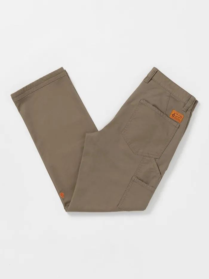 Volcom Workwear Caliper Relaxed Work Pants 8211 Brindle Mens Volcom Pants