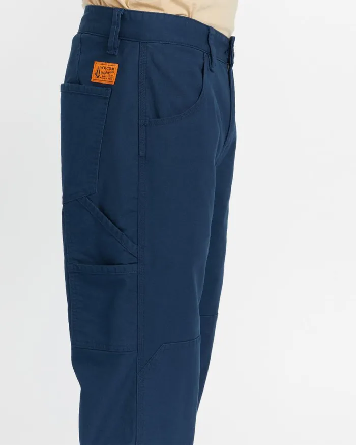Volcom Workwear Caliper Relaxed Work Pants 8211 Navy Mens Volcom Pants
