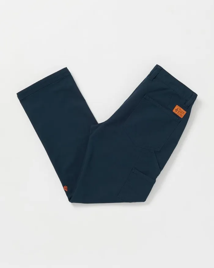 Volcom Workwear Caliper Relaxed Work Pants 8211 Navy Mens Volcom Pants