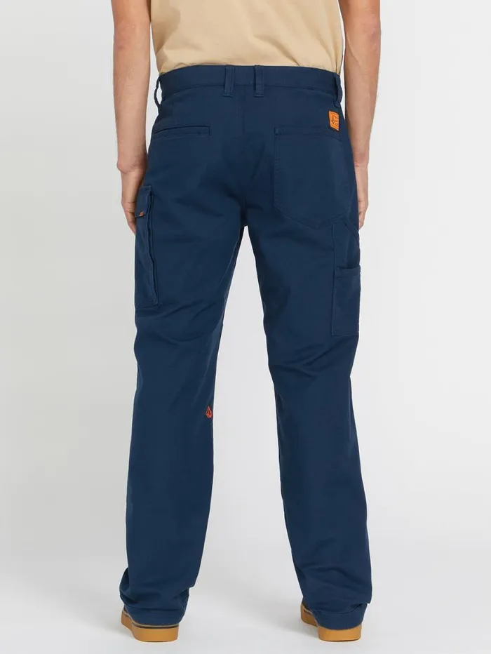Volcom Workwear Caliper Relaxed Work Pants 8211 Navy Mens Volcom Pants