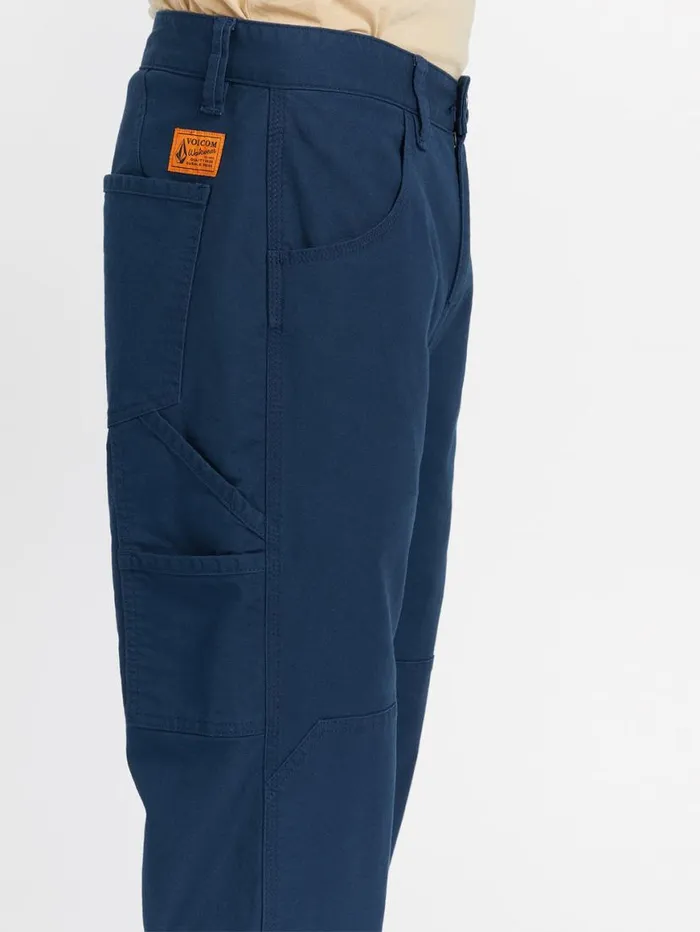 Volcom Workwear Caliper Relaxed Work Pants 8211 Navy Mens Volcom Pants