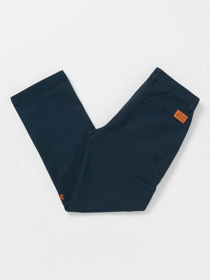 Volcom Workwear Caliper Relaxed Work Pants 8211 Navy Mens Volcom Pants