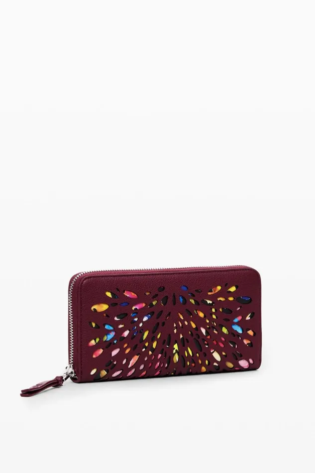 Wallets Women Desigual Lasercut Stained Glass Wallet With Zipper Materialfinishes Wallets Women Desigual Lasercut Stained Glass Wallet With Zipper Materialfinishes