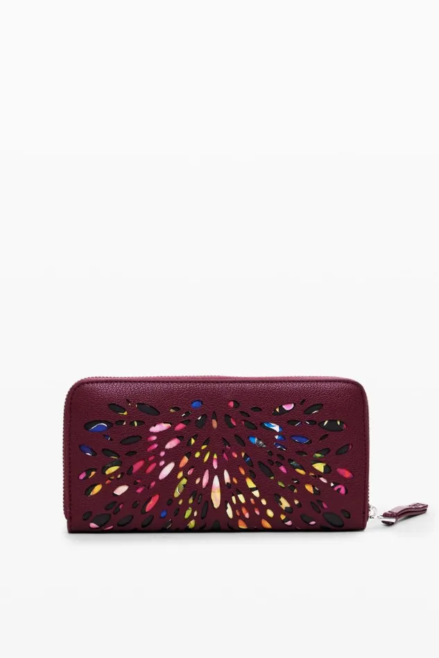 Wallets Women Desigual Lasercut Stained Glass Wallet With Zipper Materialfinishes