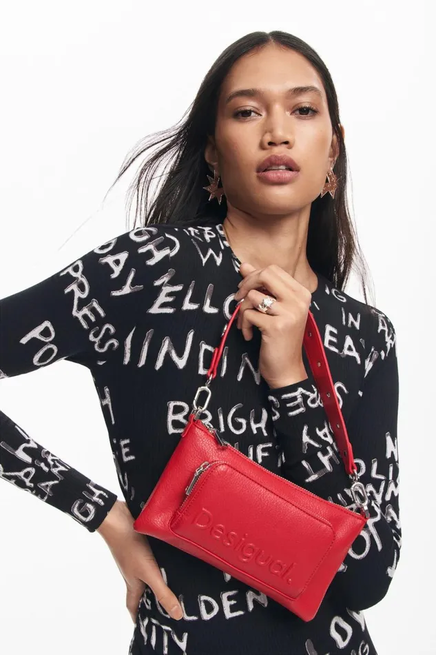 Wallets Women Desigual Mini Half Logo Bag Red