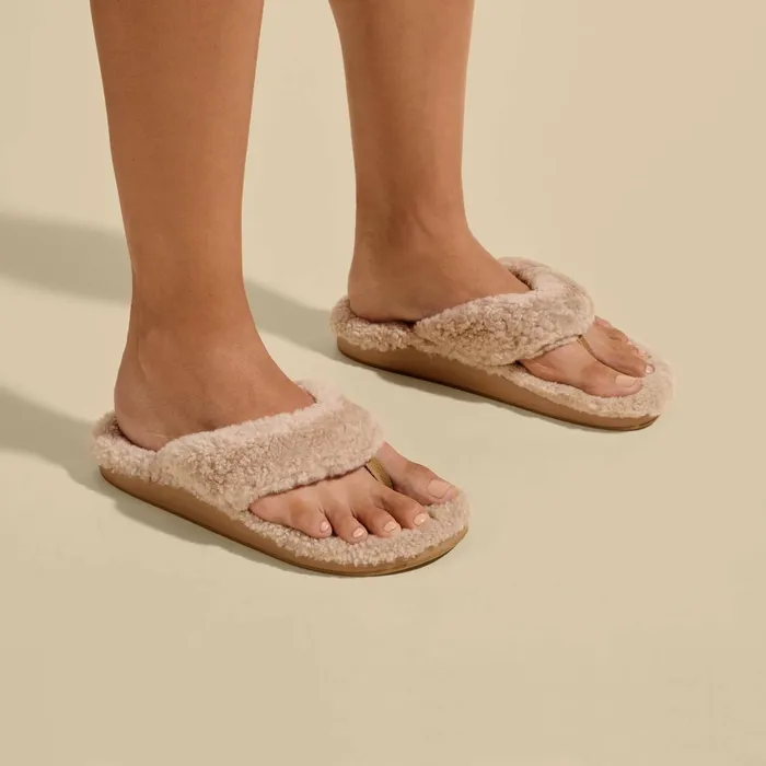 Warm Weather Women Olukai Kpe039a Heu Flip Flop Slippers 8211 Tan