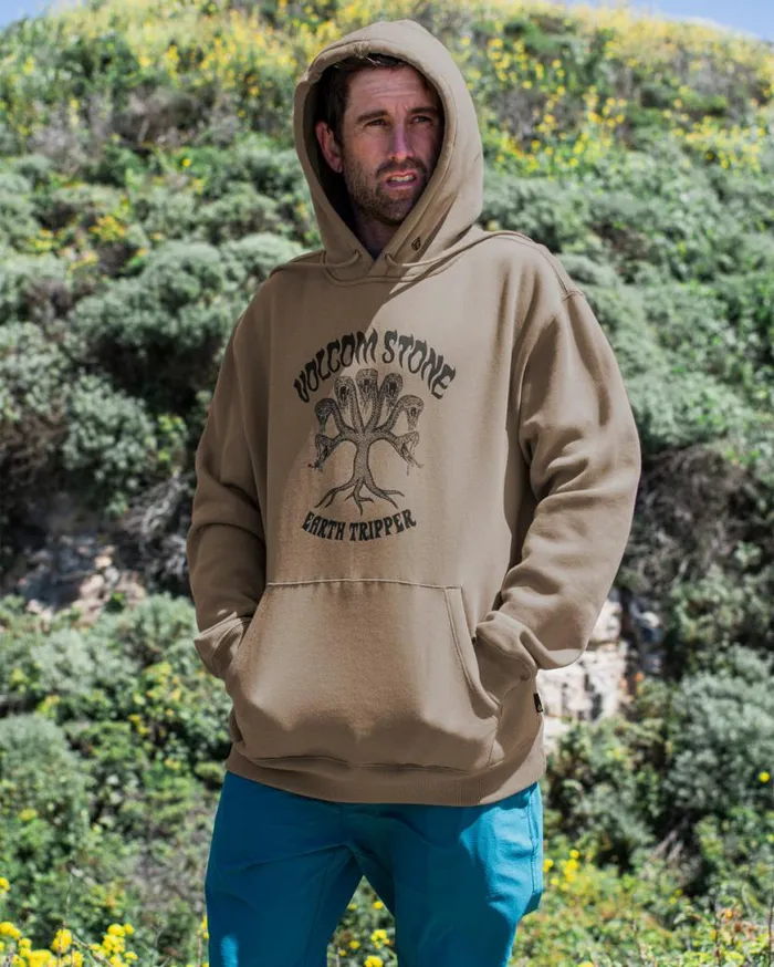 Watanite Pullover Hoodie 8211 Teak Mens Volcom Hoodies