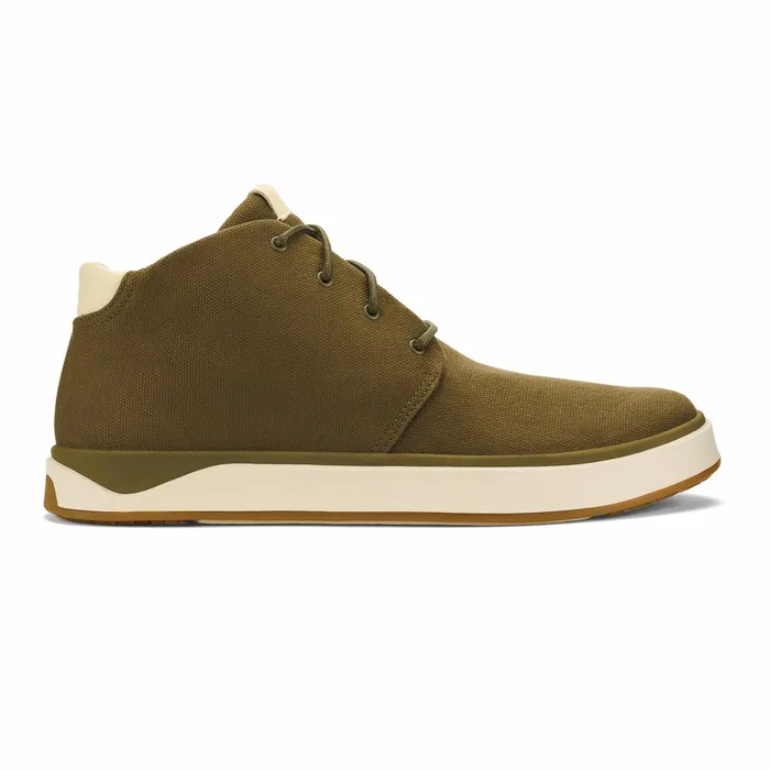 Waterproof Men Olukai Papaku Waxed Canvas Boots 8211 Olive