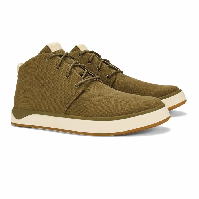 Waterproof Men Olukai Papaku Waxed Canvas Boots 8211 Olive