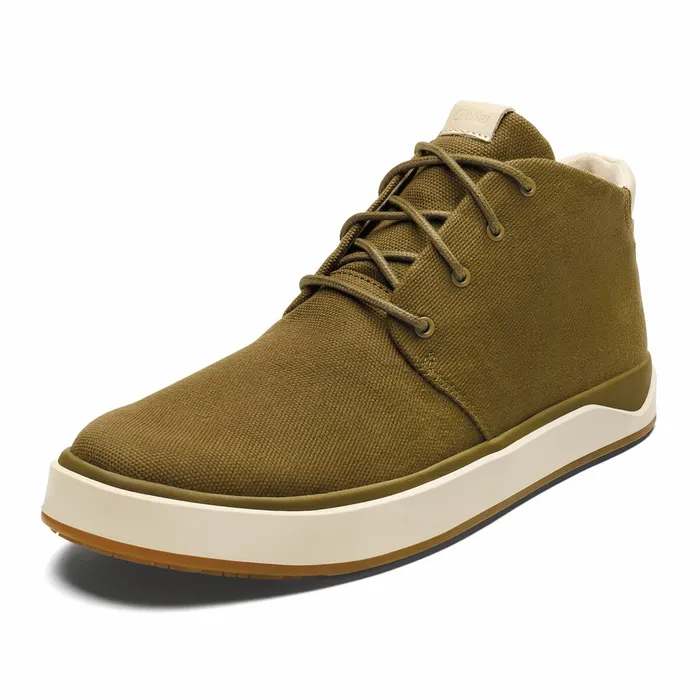 Waterproof Men Olukai Papaku Waxed Canvas Boots 8211 Olive