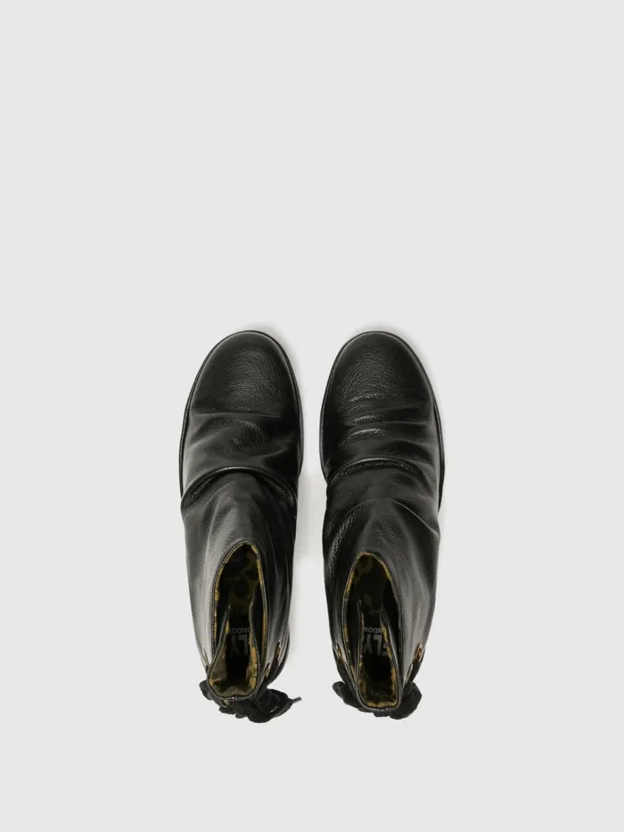 Wedge Ankle Boots YAMA BLACK Women Fly London Ankle Boots