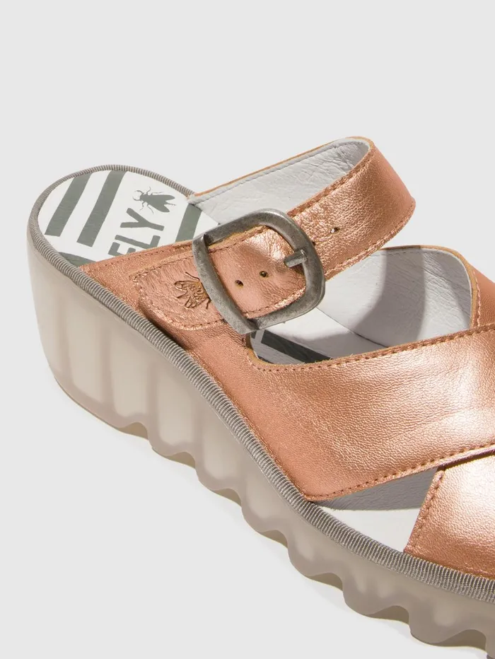 Wedge Mules BOCY409FLY BLUSH GOLD Women Fly London Mules