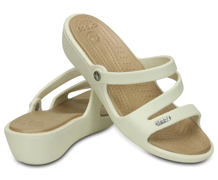 Wedges Women Patricia Sandal Oyster Gold Crocs