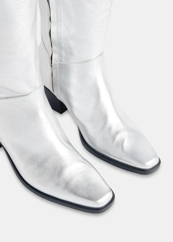 Whistles Boots Silver Limited Asa Western Boot 8211 Women