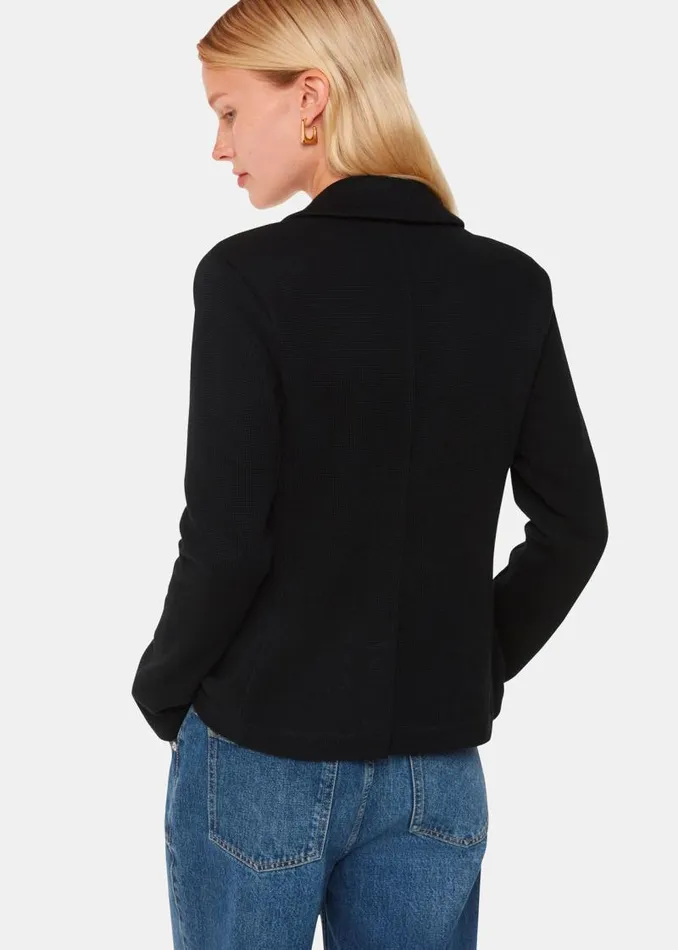 Whistles Coats and Jackets Black Slim Jersey Jacket 8211 Women