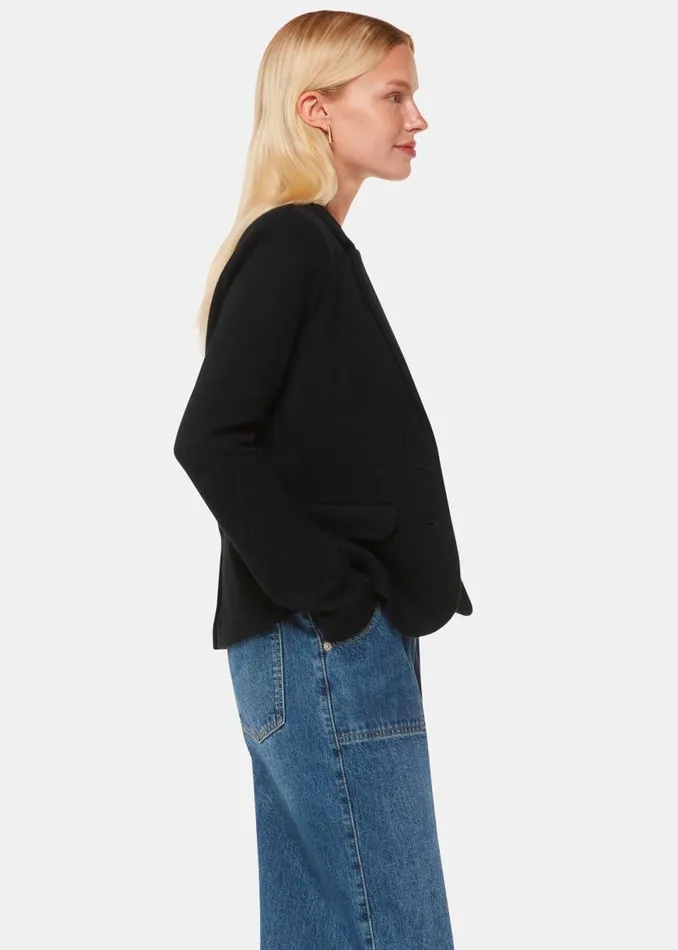 Whistles Coats and Jackets Black Slim Jersey Jacket 8211 Women