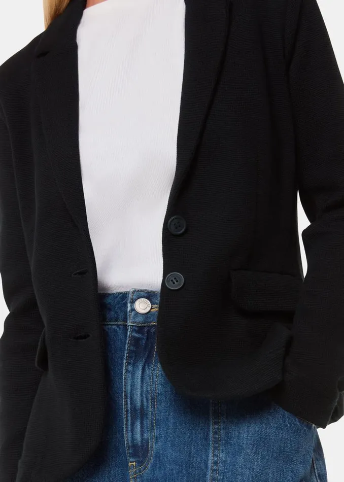 Whistles Coats and Jackets Black Slim Jersey Jacket 8211 Women