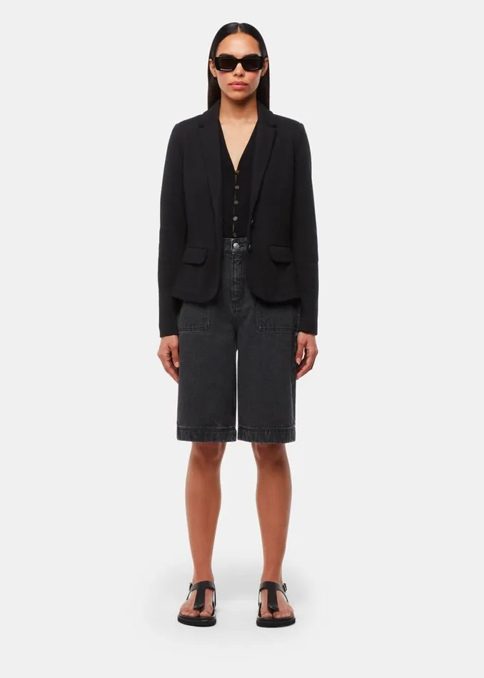 Whistles Coats and Jackets Black Slim Jersey Jacket 8211 Women