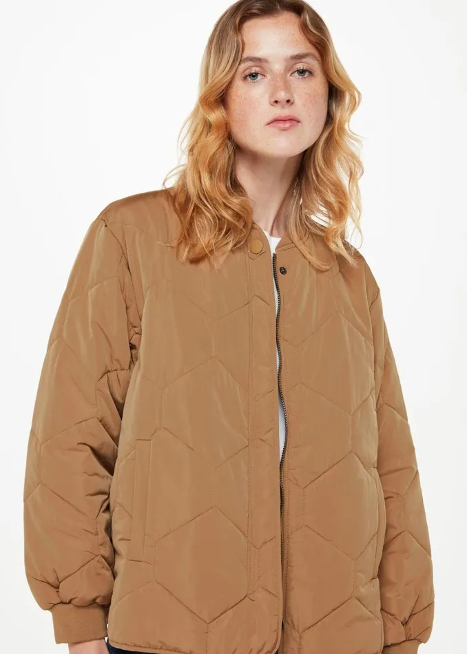 Whistles Coats and Jackets Camel Ida Short Quilted Coat 8211 Women