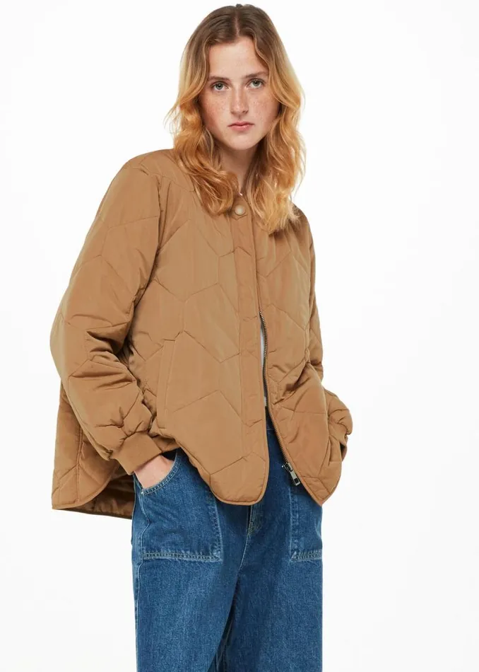 Whistles Coats and Jackets Camel Ida Short Quilted Coat 8211 Women