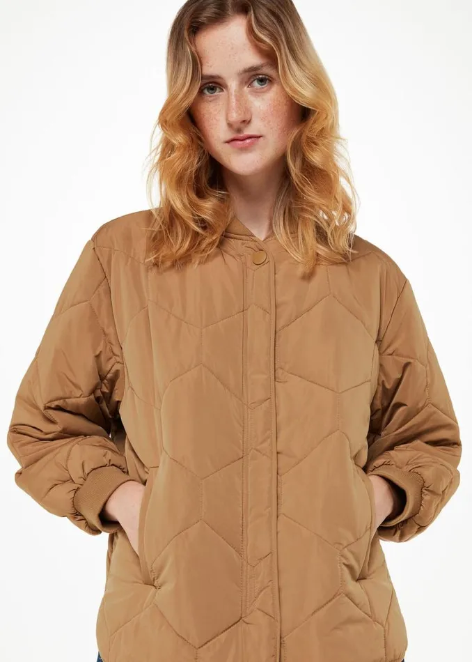 Whistles Coats and Jackets Camel Ida Short Quilted Coat 8211 Women
