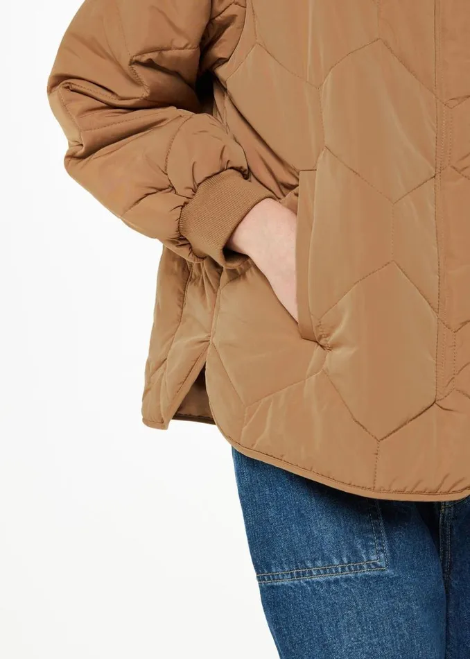 Whistles Coats and Jackets Camel Ida Short Quilted Coat 8211 Women