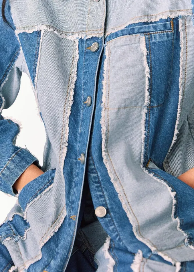 Whistles Coats and Jackets Denim Vertical Stripe Jacket 8211 Women