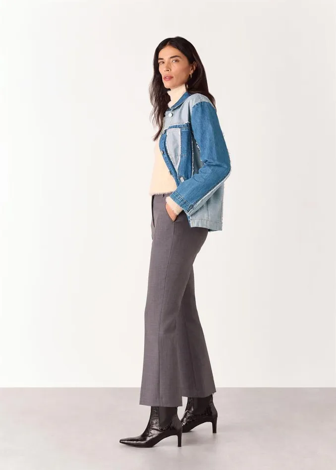 Whistles Coats and Jackets Denim Vertical Stripe Jacket 8211 Women