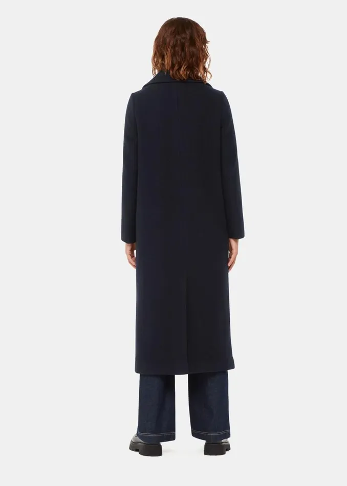 Whistles Coats and Jackets Navy Amalia Longline Coat 8211 Women