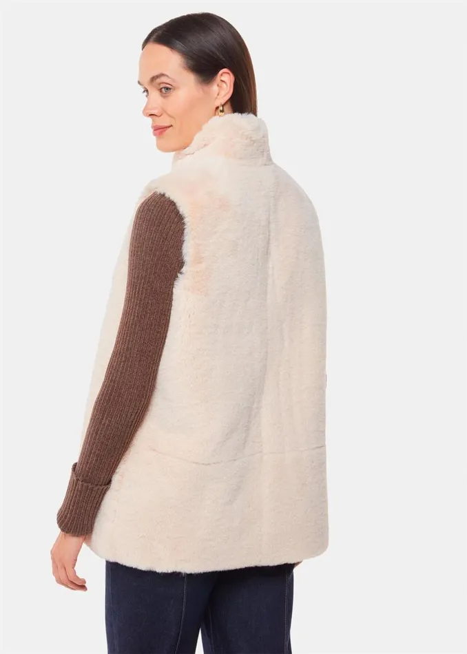 Whistles Coats and Jackets Neutral Faux Fur Gilet 8211 Women