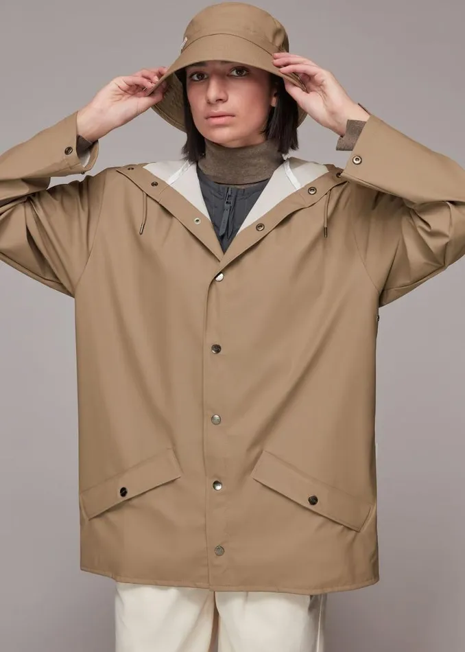 Whistles Coats and Jackets Taupe Rains Hooded Jacket 8211 Women