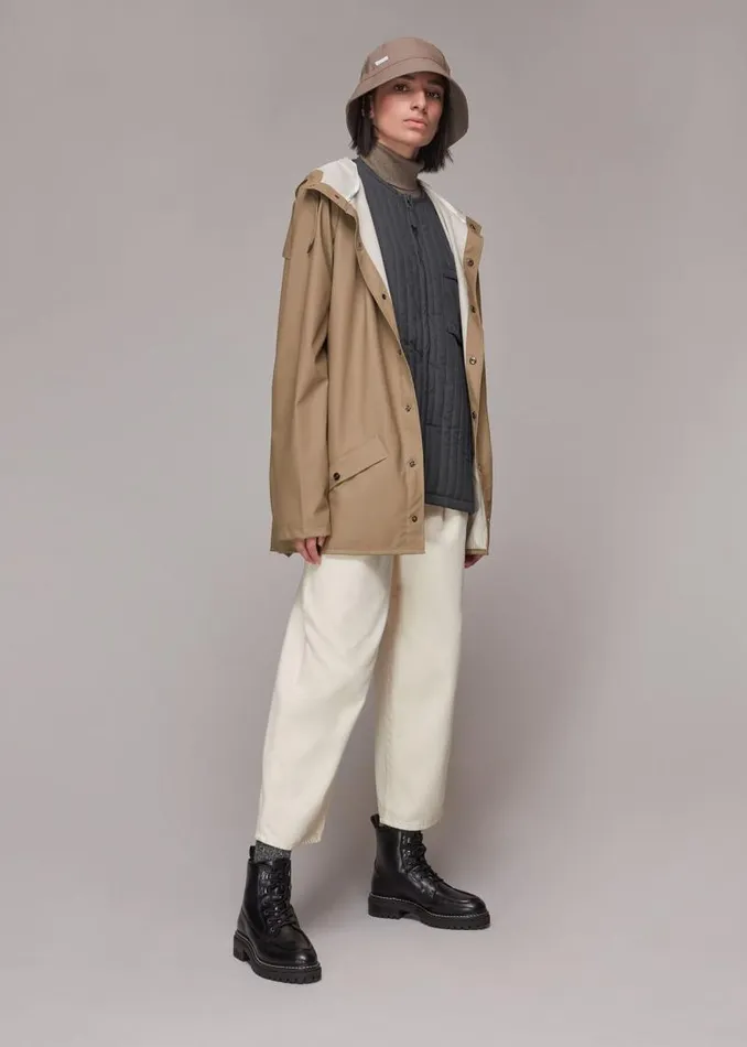 Whistles Coats and Jackets Taupe Rains Hooded Jacket 8211 Women