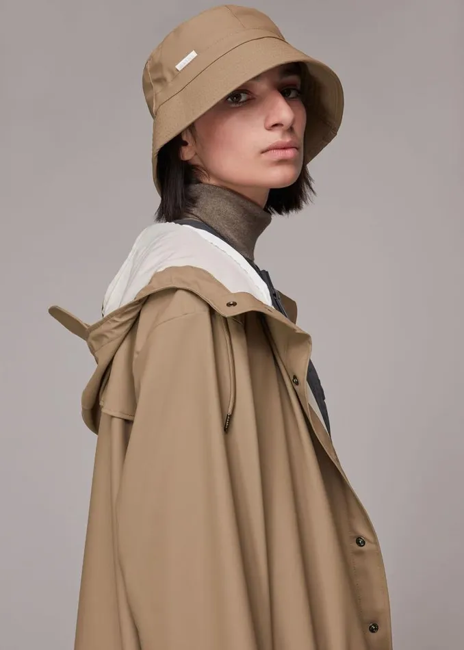 Whistles Coats and Jackets Taupe Rains Hooded Jacket 8211 Women