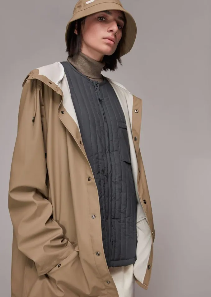 Whistles Coats and Jackets Taupe Rains Hooded Jacket 8211 Women