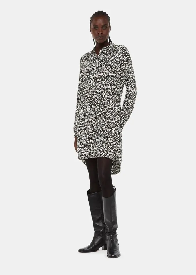 Whistles Dresses Black Helena Fuzzy Squares Dress 8211 Women