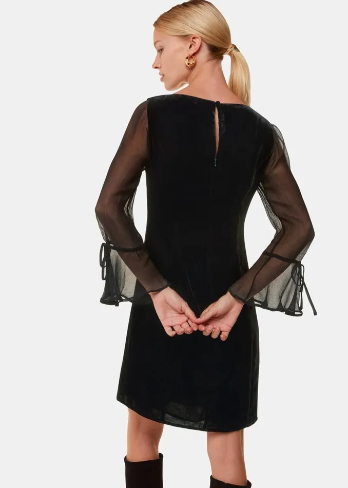 Whistles Dresses Black Myla Velvet Mini Dress 8211 Women