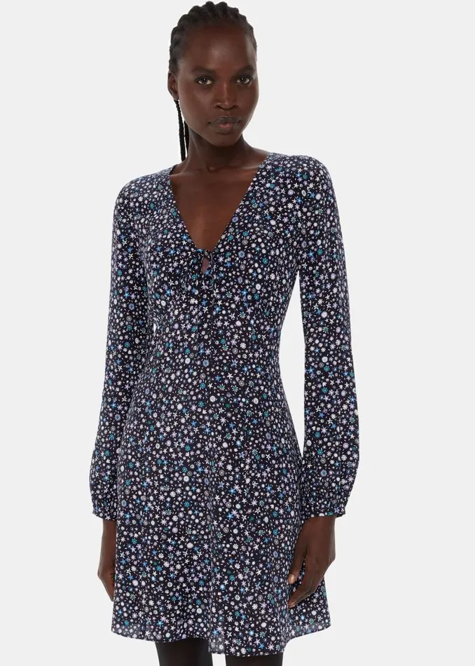 Whistles Dresses Black Painted Garden Dress 8211 Women
