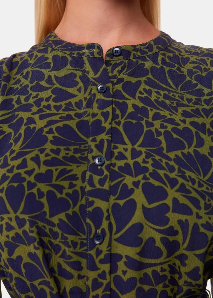 Whistles Dresses Green Abstract Petal Flippy Dress 8211 Women