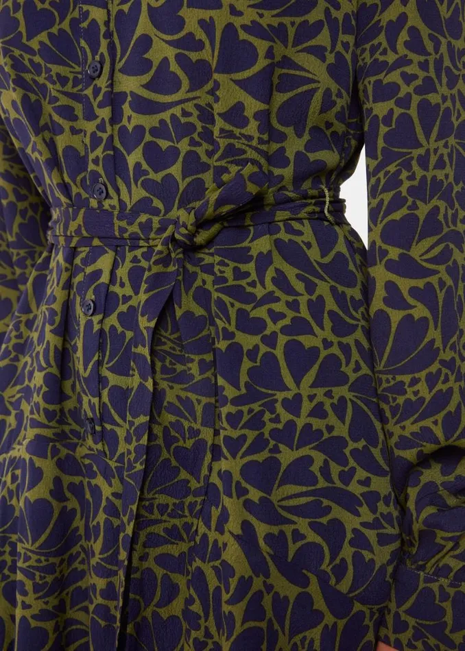 Whistles Dresses Green Abstract Petal Flippy Dress 8211 Women