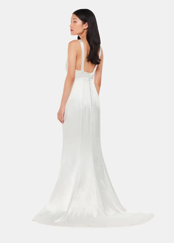 Whistles Dresses Ivory Lina Satin Wedding Dress 8211 Women