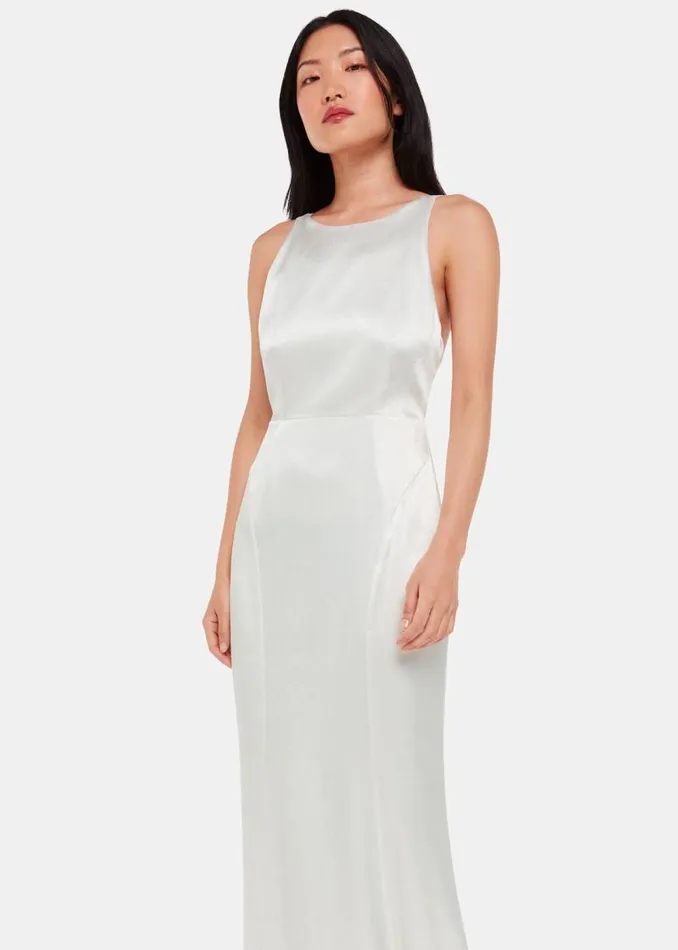 Whistles Dresses Ivory Lina Satin Wedding Dress 8211 Women