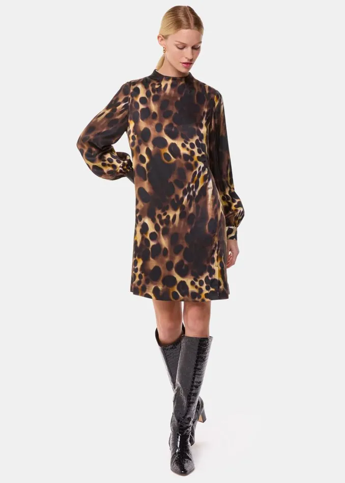 Whistles Dresses Misty Leopard Cleo Dress 8211 Women
