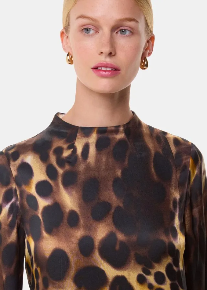 Whistles Dresses Misty Leopard Cleo Dress 8211 Women