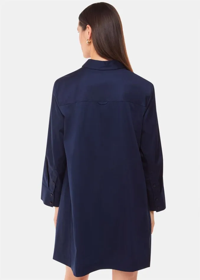 Whistles Dresses Navy Lara Cotton Shirt Dress 8211 Women