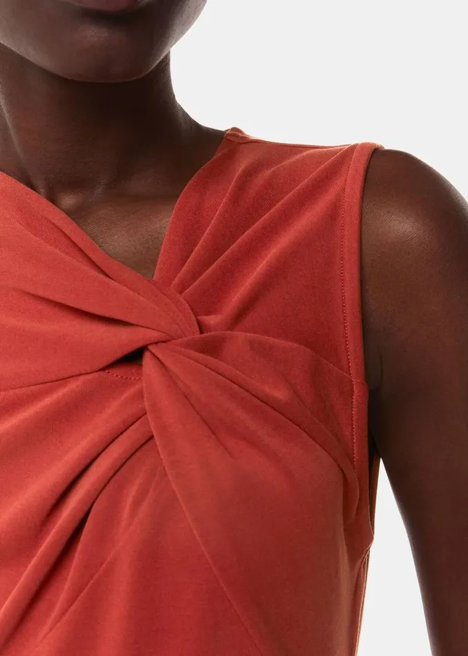 Whistles Dresses Rust Saoirse Twist Jersey Dress 8211 Women