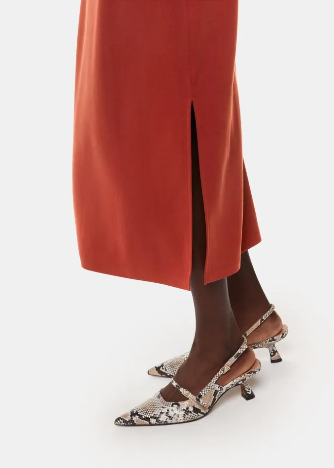 Whistles Dresses Rust Saoirse Twist Jersey Dress 8211 Women